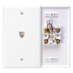 Leviton White Telephone Wallplate