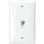 Leviton F-connctr Wall Plt White