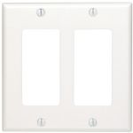 Union 2-gang Wall Plate -wht