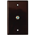 Datacomm Electronics Coax Wall Plate Brown