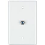 Datacomm Electronics Coax Wall Plate White