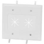 Datacomm Electronics Cbl Plate W Flex 2gng Wht