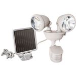 Maxsa Innovations Dualhead Solar Light Wht