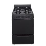 Premier BCK100BP 24 inch Black Gas Range Oven