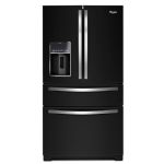 Whirlpool - 28.1 Cu. Ft. 4-Door French Door Refrigerator with Thru-the-Door Ice and Water - Black Ice