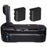 Precision Battery Grip For Canon SLR Camera W/ 2 Extended Rechargeable Batteries
