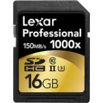 Lexar 16GB Professional 1000x UHS-II SDHC Memory Card (Class 10)