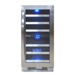 Vinotemp International VT-28-2Z-SSDST Dual Zone Wine Cooler